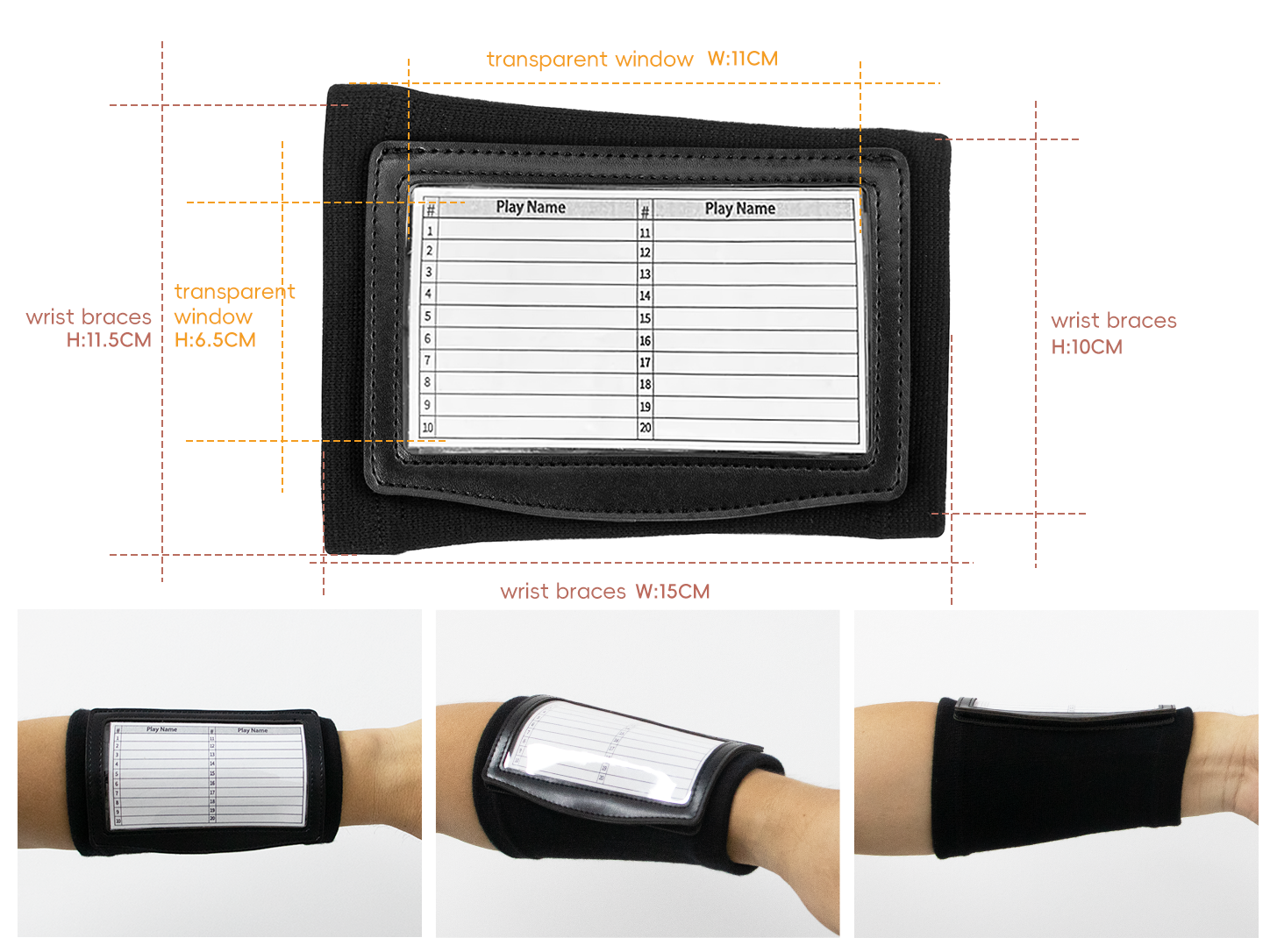 Adult asymmetrical rugby tactical wristband model